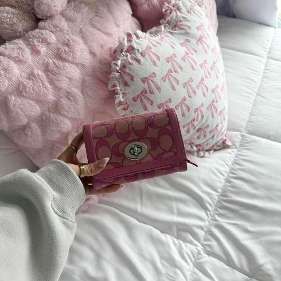 Coach Handbags - Y2K Coach Barbie Pink Monogram Wallet Turlock